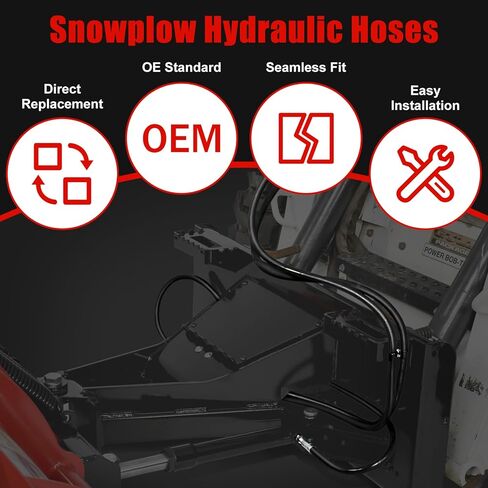 1/4x42" & 1/4x16" Heavy Duty Snow Plow Hydraulic Hose Set Kit Fit for Western 56616 56617 & Fisher 56591 56592 in Kuwait