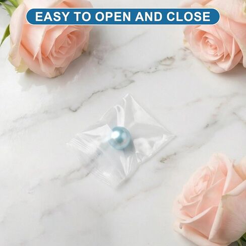 200 PCS Mini Plastic Bags for Jewelry, 1.57" x 2.36" Resealable Clear Poly Baggies, 2.4 Mil Small Zip Bags, Beads, Small Parts, Candy, Storage in Saudi Arabia