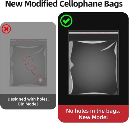 HUOJI 100 عدد 14 × 20 أكياس سيلوفان ذاتية الغلق، أكياس بولي شفافة قابلة للإغلاق للملابس والقمصان ومفضلات الحفلات in Kuwait