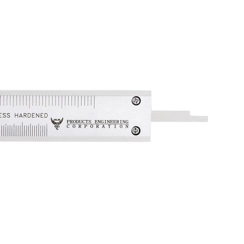 أدوات PEC مقاس 6 بوصات / 150 مم، فرجار رنيه، فرجار دقيق من الفولاذ المقاوم للصدأ مع تعديل دقيق، تدرج 0.02 مم/0.001 بوصة، دقة 0.03 مم، للداخل والخارج والخطوة وقياس العمق in Kuwait