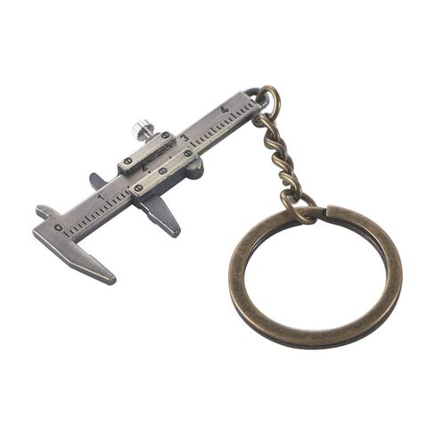 Keyring Adjustable Scale Keychain Key Chain Ruler Mini Vernier Caliper Gadget Simulation Ruler Measuring Gauge(bronze) in Saudi Arabia
