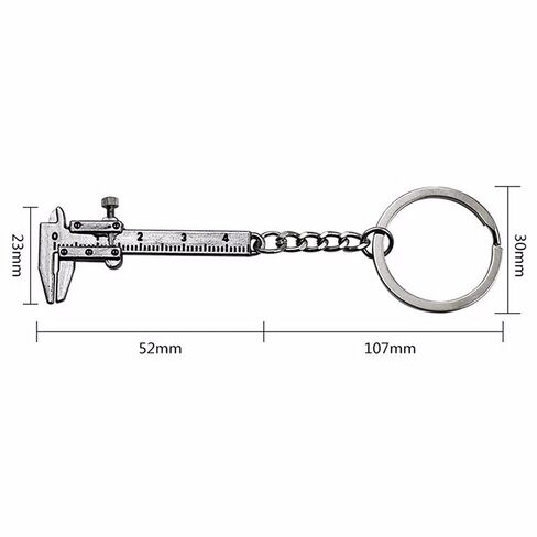 Keyring Adjustable Scale Keychain Key Chain Ruler Mini Vernier Caliper Gadget Simulation Ruler Measuring Gauge(bronze) in Saudi Arabia