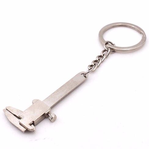Keyring Adjustable Scale Keychain Key Chain Ruler Mini Vernier Caliper Gadget Simulation Ruler Measuring Gauge(bronze) in Saudi Arabia