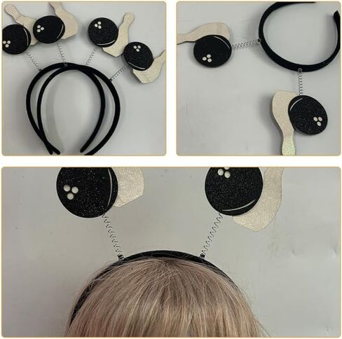 VOSAREA 2pcs Sports Headbands Bowling Ball Head Bopper Sports Themed Ball Headband Funny Hair Cheer up Hairband for Hair Accessories in Saudi Arabia