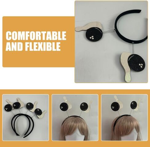 VOSAREA 2pcs Sports Headbands Bowling Ball Head Bopper Sports Themed Ball Headband Funny Hair Cheer up Hairband for Hair Accessories in Saudi Arabia
