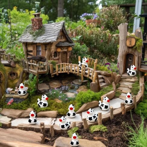 100 Pcs Cow Mini Resin Ducks Tiny Cow Animals Figures for Miniature Landscape Garden Small Cow Ducks Theme Birthday Party Favors Swimming Pool Party Decorations(Horned Cow) in Saudi Arabia