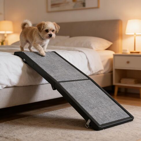 Dog Ramp for Car, Folding Car Ramps for Small to Large Size Dogs, Portable Pets Ramp with Non-Slip Rug Surface, 51" Long & 19.7" Wide HDPE Dog Steps for Car, SUV, Truck in Saudi Arabia