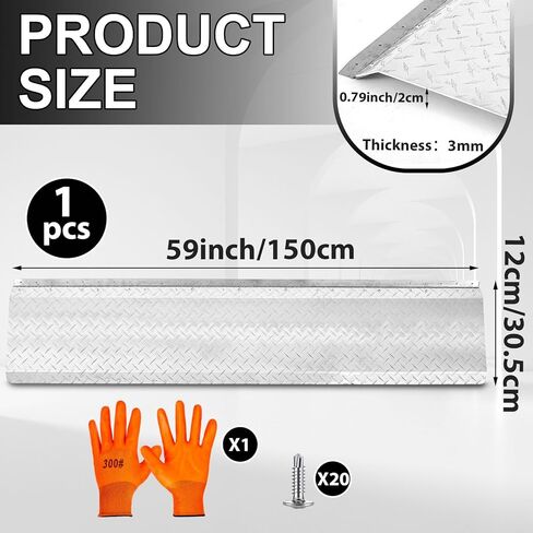 Blulu 12 "x 59" الألومنيوم باب المقطورة المنزلق لوحة المضادة للانزلاق طوي مقطورة منحدر لأبواب الشاحنات in Kuwait