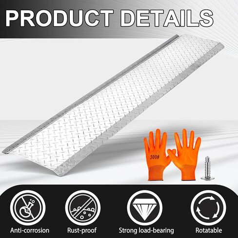 Blulu 12 "x 59" الألومنيوم باب المقطورة المنزلق لوحة المضادة للانزلاق طوي مقطورة منحدر لأبواب الشاحنات in Kuwait