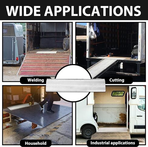 Blulu 12 "x 59" الألومنيوم باب المقطورة المنزلق لوحة المضادة للانزلاق طوي مقطورة منحدر لأبواب الشاحنات in Kuwait
