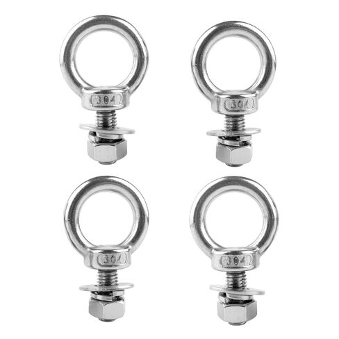 4Set 3/8"x1" Eye Bolt with Nuts, Stainless Steel Shoulder Heavy Duty Lifting Ring Threaded M10X25mm Eyebolts in Saudi Arabia