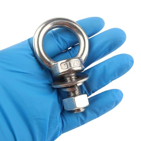 4Set 3/8"x1" Eye Bolt with Nuts, Stainless Steel Shoulder Heavy Duty Lifting Ring Threaded M10X25mm Eyebolts in Saudi Arabia
