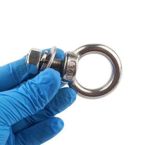 4Set 3/8"x1" Eye Bolt with Nuts, Stainless Steel Shoulder Heavy Duty Lifting Ring Threaded M10X25mm Eyebolts in Saudi Arabia