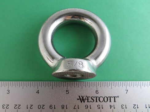 US STAINLESS Stainless Steel 316 Lifting Eye Nut 5/8" UNC Heavy Duty Marine Grade Pitch of 11 in Saudi Arabia