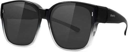 Meeloog Large Polarized Fit Over Glasses Sunglasses For Women Men, Oversized Trendy Square Shades For Driving Riding MST0110 in Kuwait
