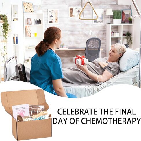 مجموعة هدايا الناجيات من السرطان للنساء - صندوق هدايا نهاية جرس العلاج الكيميائي مع سوار ملهم للسرطان، اليوم الأخير للاحتفال بالعلاج الكيميائي، هدايا التعافي والشفاء in Kuwait