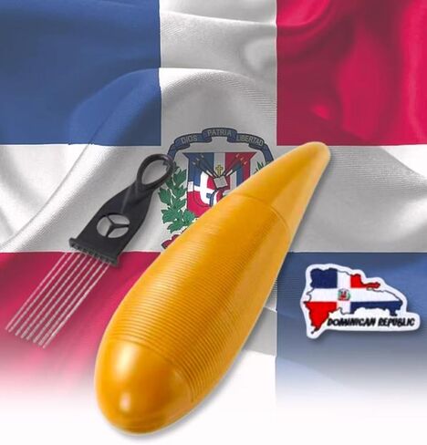 أداة جويرو الموسيقية الدومينيكية مع مكشطة - جويرو الإيقاع اللاتيني التقليدي للميرينجو والباشاتا والباراندا - جويرو بلاستيكي متين لجميع الأعمار in Saudi Arabia