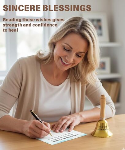 Cancer Gifts Hand Bell for Women & Men, Gift for The Last Day of Chemo or Radiation, Cancer Keepsake for Overcoming The Disease, Embrace A New Life in Saudi Arabia