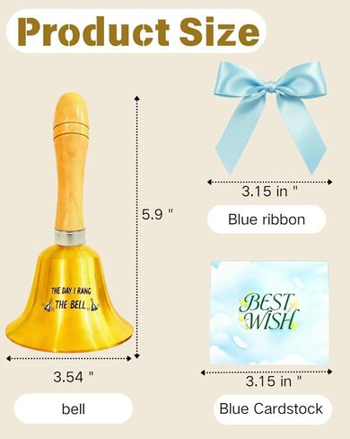 Cancer Gifts Hand Bell for Women & Men, Gift for The Last Day of Chemo or Radiation, Cancer Keepsake for Overcoming The Disease, Embrace A New Life in Saudi Arabia