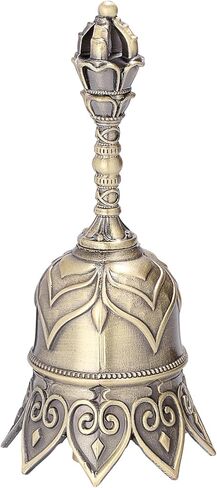 جرس يد عتيق من سبائك النحاس، جرس لوتس لكبار السن، أجراس رنين لخدمة كبار السن لتدريب الحيوانات في حفلات الزفاف، لون نحاسي in Kuwait