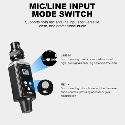 Wireless In Ear Monitor System, Professional UHF Metal Wireless IEM System, 16 Adjustable Channel, Portable Rechargeable Transmitter and bodypack Receiver for Studio, Band Rehearsal, Live Performance in Kuwait