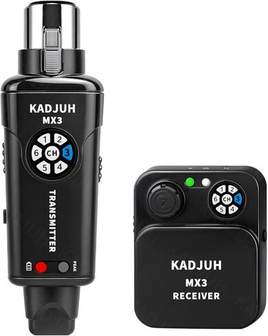 MX3 Wireless in Ear Monitor System 2.4ghz Stereo IEM System Transmitter and bodypack Receiver for Studio, Band Rehearsal, Live Performance, Channel Scan Mode in Kuwait