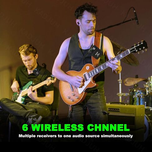 MX3 Wireless in Ear Monitor System 2.4ghz Stereo IEM System Transmitter and bodypack Receiver for Studio, Band Rehearsal, Live Performance, Channel Scan Mode in Kuwait