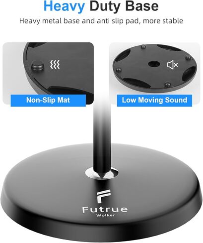 حامل ميكروفون على الأرض، ارتفاع قابل للتعديل من 39 بوصة إلى 66 بوصة، مشبك ميكروفون قابل للدوران 180 درجة، قاعدة دائرية متينة، حامل ذراع ميكروفون للمرحلة، الاستوديوهات، الأطفال in Kuwait