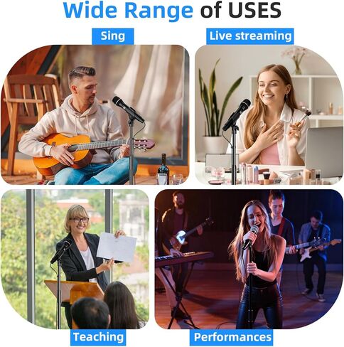 حامل ميكروفون على الأرض، ارتفاع قابل للتعديل من 39 بوصة إلى 66 بوصة، مشبك ميكروفون قابل للدوران 180 درجة، قاعدة دائرية متينة، حامل ذراع ميكروفون للمرحلة، الاستوديوهات، الأطفال in Kuwait