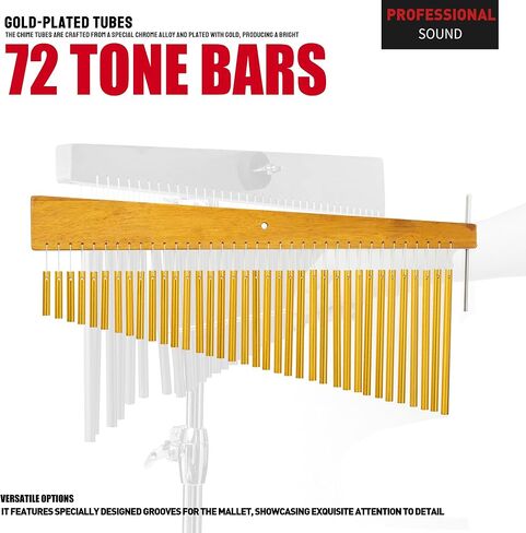 أداة قرع من الألومنيوم مكونة من 36 بارًا لمجموعة الطبول، وإطار خشبي لشريط رنين الرياح للمسرح والاستوديو والفصول الدراسية - رنين إيقاعي موسيقي لقارعي الطبول in Kuwait