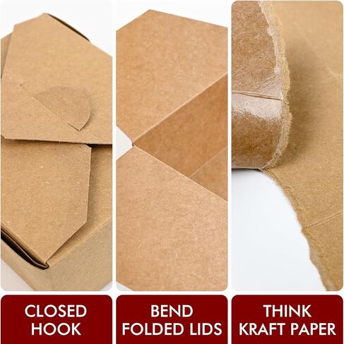 EcoDispose 71 oz Kraft Paper Pack of 70 Fold To Go Containers, Microwaveable Leak and Grease Proof Take Out Boxes for Lunch,Leftover and Restaurant in Saudi Arabia