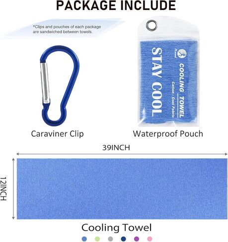 Pleneal Cooling Towels - 6 Pack Cooling Towel (40"x12"), Ice Gym Towels for Working Out, Microfiber Cooling Towels for Neck and Face, Yoga Towel for Home Gym, Workout & More Activities in Saudi Arabia