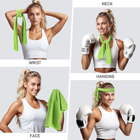 Pleneal Cooling Towels - 6 Pack Cooling Towel (40"x12"), Ice Gym Towels for Working Out, Microfiber Cooling Towels for Neck and Face, Yoga Towel for Home Gym, Workout & More Activities in Saudi Arabia