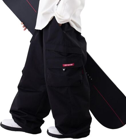 SNOWVERB Baggy Cargo Snowboard Pants Waterproof Insulated Ski Pants Utility Snow Pants Men Women Winter Snowsports in Kuwait