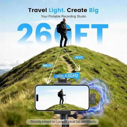 2-Pack Wireless Microphone for iPhone/Android/iPad, 3-Level AI Noise Canceling USB-C Clip-on Mic with Charging Case, Lightning, Mini Lavalier Microphones for Vlogging, Recording, YouTube, TikTok in Saudi Arabia