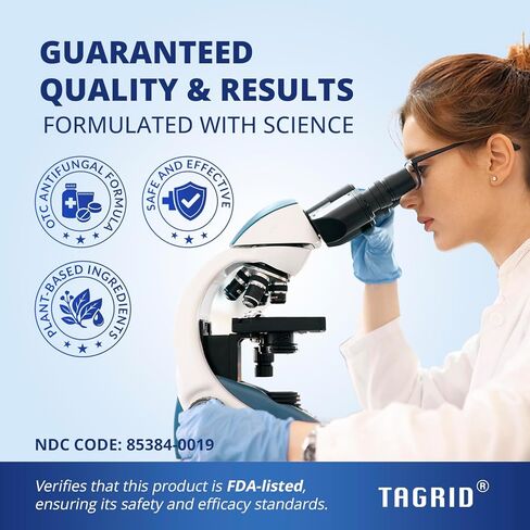 TAGRID NDC-Approved 1% Clotrimazole Antifungal Cream: Powerful, Non-Prescription Relief for Ringworm, Athlete's Foot, and Jock Itch - 50g in Kuwait
