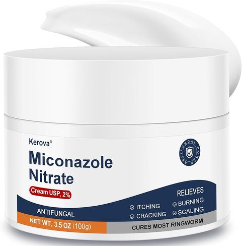 Antifungal Cream for Jock Itch, Athletes Foot & Ringworm - 2% Miconazole Nitrate Cream for Humans Skin Fungus, Relieves Itching, Burning, Cracking and Scaling (3.5 Ounce) in Saudi Arabia