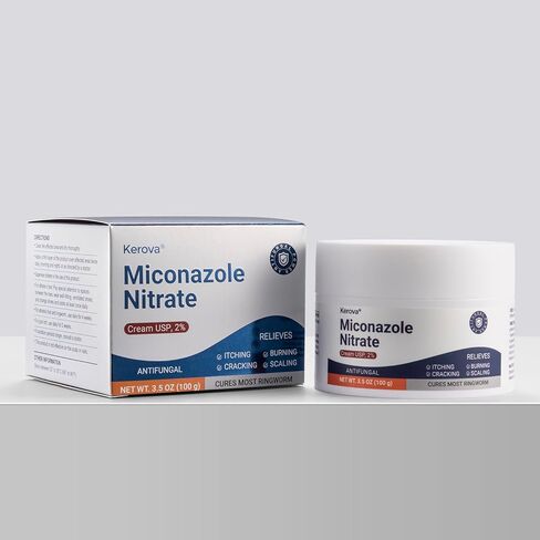 Antifungal Cream for Jock Itch, Athletes Foot & Ringworm - 2% Miconazole Nitrate Cream for Humans Skin Fungus, Relieves Itching, Burning, Cracking and Scaling (3.5 Ounce) in Saudi Arabia
