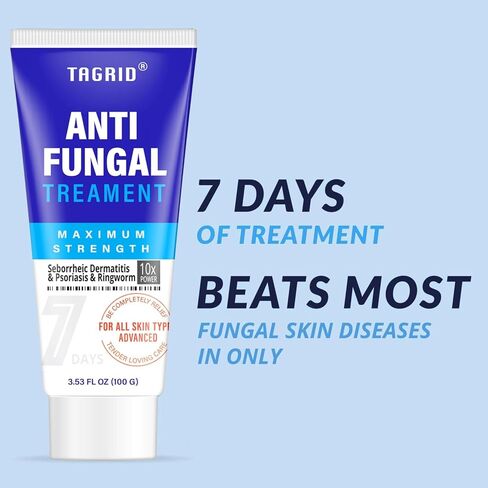 TAGRID Antifungal Cream for Ringworm & Tinea Versicolor, Maximum Strength Antifungal Care for Men & Women, Daily Use for Body Skin, Fast Itch Relief, 100g in Kuwait