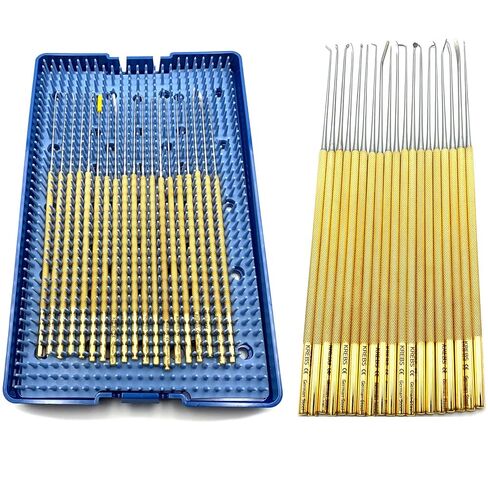 Rhoton Micro Dissector Kit Straight Set w/Rack (19 pcs) in Saudi Arabia
