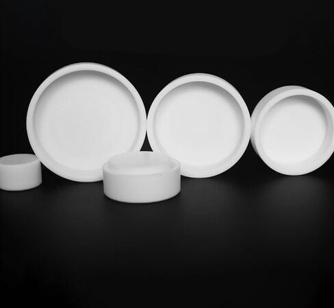 أخدود دائري PTFE، حوض تفلون مستدير، طبق تبخير دائري، قاع مسطح، أسطواني، قطعة واحدة/مجموعة (القطر = 120 مم بدون غطاء) in Kuwait