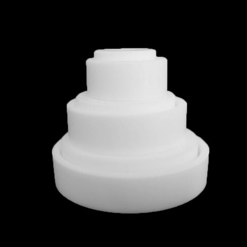 أخدود دائري PTFE، حوض تفلون مستدير، طبق تبخير دائري، قاع مسطح، أسطواني، قطعة واحدة/مجموعة (القطر = 120 مم بدون غطاء) in Kuwait