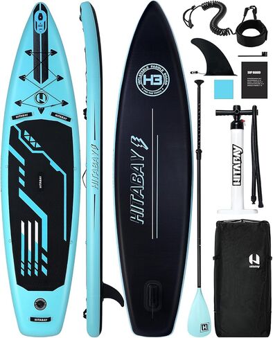 Inflatable Stand Up Paddle Board with Premium SUP Accessories & Camera Mount, Inflatable Ultra-Light (17.3lbs) Paddle Board for Adults & Youth of All Skill Levels, 11' Inflatable SUP Board in Saudi Arabia