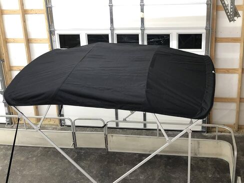 10' Long x 8' Wide Pontoon Boat Bimini Top Kit, Best Available, Black, Complete Kit, Square Frame with Metal Fittings, 16oz Canvas, Hardware Kit in Saudi Arabia