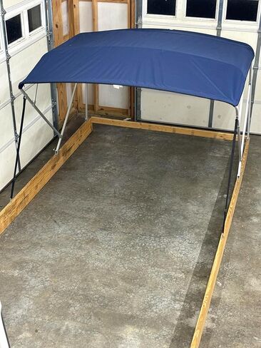 Cypress Rowe Outfitters Navy Blue Replacement Bimini Top Canvas with Storage Boot, 9' Long x 8' Wide, 16oz, 4 Bow, fits 91-96" Wide, Zippered Sleeves, Cutout for Navigation Light on Rear Sleeve in Saudi Arabia