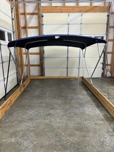 Cypress Rowe Outfitters Navy Blue Replacement Bimini Top Canvas with Storage Boot, 9' Long x 8' Wide, 16oz, 4 Bow, fits 91-96" Wide, Zippered Sleeves, Cutout for Navigation Light on Rear Sleeve in Saudi Arabia