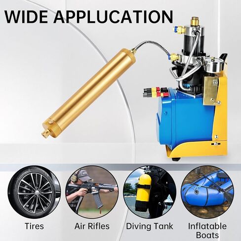 30MPa/4500psi مرشح الهواء عالي الضغط ، مضخة ضاغط الهواء PCP ، ترشيح فاصل زيت الماء الخارجي مع موصل سريع وذكور ذكور 8 مم ، فاصل مياه الزيت لمضخة الهواء ضاغط الهواء in Kuwait