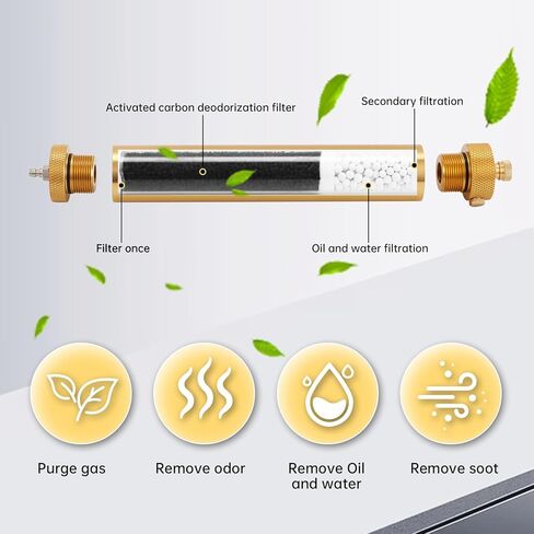 30MPa/4500psi مرشح الهواء عالي الضغط ، مضخة ضاغط الهواء PCP ، ترشيح فاصل زيت الماء الخارجي مع موصل سريع وذكور ذكور 8 مم ، فاصل مياه الزيت لمضخة الهواء ضاغط الهواء in Kuwait