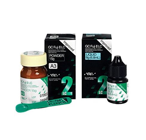 GC America 000197 Fuji II Light-Cured Glass Ionomer Restorative Refill Powder, A3, 15 g in Kuwait