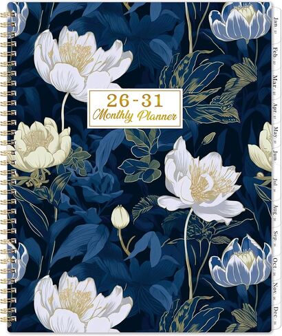 2025-2030 Monthly Planner - 5 Year Monthly Planner/Calendar from JUL. 2025 - JUN. 2030, 9" x 11", Monthly Tabs, Back Pocket, Twin-Wire Binding, Transparent Waterproof PP Cover in Kuwait